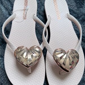 Ipanema Gold Heart Sandals